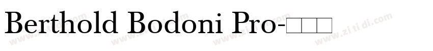 Berthold Bodoni Pro字体转换